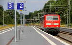 111 122 DB kommt als Lokzug aus Dortmund-Hbf nach Aachen-Hbf und kommt aus Richtung