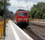111 118 DB Zieht einen RE4 von Aachen-Hbf nach Dortmund-Hbf kommt aus Richtung Aachen-West,Laurensberg,Richterich, und fährt durch Kohlscheid in Richtung Herzogenrath,Mönchengladbach.