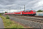 Nachschuss auf 111 110-3 von DB Regio Baden-Württemberg als IRE16650 von Stuttgart Hbf nach Würzburg Hbf, der in Tamm auf der Bahnstrecke Stuttgart–Würzburg (Frankenbahn | KBS