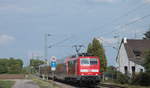 Am 29.04.2020 zog 111 121 ihren RE4-Verstärker-Umleiter nach Aachen Hbf durch Anrath.