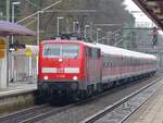 111 086 mit RE Mannheim - Frankfurt in Zeppelinheim, 05.04.16