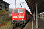 Zum Abschied des Murgtäler Radexpress, gab es am 23.10.2022 eine Mitarbeiter-Sonderfahrt von Heidelberg nach Trier und zurück. 111 189 steht in Trier Hbf auf Gleis 10 Süd bereit zur Rückfahrt nach Heidelberg.