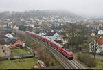 Nachschuss auf 111 055-0, die ihre fünf Dostos in Dollnstein hinein schiebt und vom Stupberg aufgenommen wurde.

🧰 DB Regio Bayern
🚝 RB 59147 (RB16) Treuchtlingen–München Hbf
🕓 15.2.2023 | 9:54 Uhr