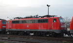 DB 111 128-5 beim Bw Leipzig Süd 13.12.2019