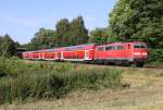 111 146-7 mit RE4 von Dortmund nach Aachen in Geilenkirchen am 03.07.2014 