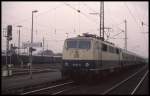 111101 am 10.3.1993 um 8.15 Uhr mit dem D 2531 nach Münster im Bahnhof Andernach.