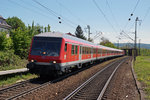 DB: N-Wagenzug mit der BR 111 054 als RB Basel Badischer Bahnhof-Offenburg bei der Einfahrt in den Bahnhof Haltingen, der demnächst auf vier Spuren ausgebaut wird, am 6.