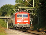111 158 DB kommt mit dem RE4 Verstärkerzug von Mönchengladbach-Hbf nach Aachen-Hbf und kommt aus Richtung