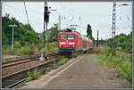 Die heutige Dortmunder 112 139 f�hrt mit einem RE2  Rhein-Haard-Express , von M�nster (Westf) nach M�nchengladbach, in den Bahnhof Haltern am See ein.