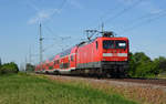 Am 28.05.17 rollte 112 115 mit einem sichtlich gut gelaunten Lokführer durch Gräfenhainichen.