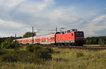 RE1 des Hanse-Express mit der 112 109-4 in Front.