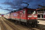 112 188 mit RE 4355(Rostock-Elsterwerda)kurz vor der Ausfahrt um 06:34 Uhr im Rostocker Hbf.29.09.2018