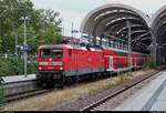 112 180-5 von DB Regio Schleswig-Holstein (DB Regio Nord) als RE 21035 (RE70) nach Hamburg Hbf steht im Startbahnhof Kiel Hbf auf Gleis 5.