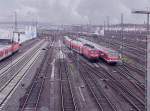 Ausfahrt zweier Regionalz�ge aus Hagen Hbf.
