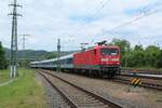 112 166-4 der DB Gebrauchtzug (DB Regio Südost) mit GfF-Steuerwagen Bnrbdzf 480.1 (50 80 80-34 110-2 D-GfF) im Einsatz als Ersatzzug für Abellio zwischen Halle (Saale)-Saalfeld (Saale) als