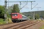 DB Gebrauchtzug-112 166-4 (DB Regio Südost) mit GfF-Steuerwagen Bnrbdzf 480.1 am 17.6.2022 in Orlamünde.