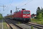 112 133 fährt mit dem RE4 nach Falkenberg in Oehna ein.