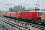 Lokzug DB 114 010-2, 114 040-9, 112 166-4, 112 149-0 in Wuppertal nach Opladen, Januar 2026.