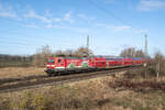 112 108-6 von Stralsund kommend, als RB30, nach Angermünde.  Nur wenige Meter vor dem Haltepunkt Ferdinandshof. 29.03.2026