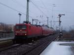 Am Gleis 2 h�lt Einfahrt der RE2 von Cottbus nach Rathenow.
