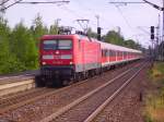 112 146-6 mit der RB nach Neum�nster am 06.06.08 in Elmshorn.