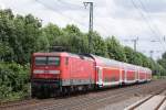 112 159-9 mit dem RE 7 als Umleiter �ber D�sseldorf,hier in Oberbilk am 06.07.2008