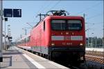 112 168  (9180 6 112 168-0 D-DB) wartet mit der RB 35960  ALLERSBERG-EXPRESS  auf die Abfahrt nach N�rnberg Hbf.