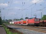 RE 29730 mit Schublok 112 138-3 Ausfahrt Solingen, irgendwie ist der falsche Zugschluss an^^
