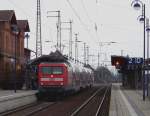 Hier zu sehen der RE2 auf seiner Fahrt von Cottbus nach Bad Kleinen in L�bbenau/Spreewald.
