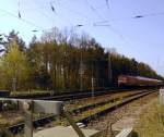 Da kommt der RE 92076 (RE 2) nach Rathenow und rauscht auch schon wieder vorbei am 13.04.