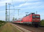 112 171-4 beschleunigt am 17.06.09 die RB 21329 nach Hamburg Hbf aus Bad Oldesloe und wird in wenigen Minuten in Kupferm�hle halten.