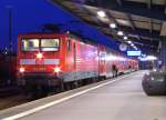 Mein  Heimatzug  vom Bahnbildertreffen ab Cottbus.