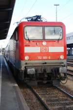 COTTBUS, 25.09.2009, 112 189-6 als RE2 nach Rathenow in Cottbus Hbf/Chóśebuz gł.dw.