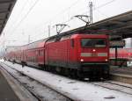 RE 1 nach Frankfurt (Odr) wird f�r die R�ckfahrt bereit gemacht am 24.01.