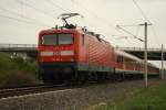 112 128 schob am 08.05.2010 einen RE von Wolfsburg nach Hannover in der N�he von Immensen Arpke.