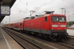 112 110-2 mit einem RE1 nach Eisenh�ttenstadt in Magdeburg Hbf.