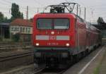 112 170-6 rauscht mit ihrem RE nach Uelzen durch Magdeburg Eichenweiler vorbei am Rbf Magdeburg Rothensee.