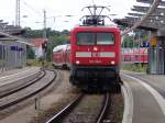 RE33109 von Warnem�nde nach Elsterwerda bei der Einfahrt in den Rostocker Hbf.Aufgenommnen am 13.08.05