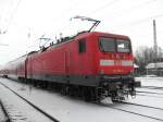 Regionalexpress konnte das ganze Wochenende verschnaufen ausser das es ca.-10 Grad waren deshalb beide Stromabnehmer oben.Das war am 31.01.2010  