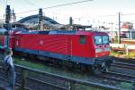 112 166 mit Dostos bei der Ausfahrt vom K�lner Hbf Richtung Hohenzollernbr�cke - 10.10.2010