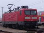 112 114-4 wartet auf ihren n�chsten Einsatz am RE 5 Rostock-Berlin- Lutherstadt Wittenberg im BW Rostock Hbf.(23.01.2011)
