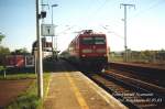 Am Morgen 01.05.03 f�hrt IR2281 Berlin-Chemnitz am Gl.1 oberer Bf Doberlug-Kirchhain ein.
