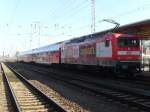Der IRE Zug der normaler Weise Magdeburg-Berlin f�hrt,fuhr heute den RE 20 Uelzen-Halle am 15.10.2011 in Stendal.