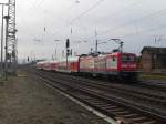 Der IRE Zug der normaler Weise Magdeburg-Berlin f�hrt,fuhr heute den RE 20 Halle-Uelzen am 09.10.2011 in Stendal.