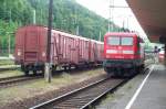 E-Lok 112 130-0  Juni 2002 im Bahnhof Bad Schandau