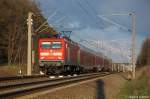 112 188 mit dem RE4 (RE 37336) von J�terbog nach Rathenow, bei der Ausfahrt in Nennhausen.