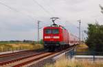Auch die 112 136 ist mit ihrer RE7 nach s�den unterwegs auf der Kbs 495 am 3.8.2012