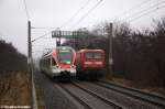 VIAS 404 (428 138-2) VIAS GmbH f�r ODEG - Ostdeutsche Eisenbahn GmbH als RE4 (RE 37317) von Rathenow nach Ludwigsfelde, bei der Einfahrt in Berlin-Lichterfelde Ost.