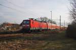 Hier 112 183 mit einem RE3 (RE18349) von Schwedt(Oder) Hbf.