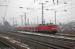 112 174 mit dem RE20 (RE 17616) von Halle(Saale)Hbf nach Uelzen, bei der Einfahrt in Stendal.